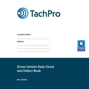 TACHPRO 50 PAGE DUPLICATE VEHICLE DAILY CHECK & DEFECT BOOK PCV /PSV / HGV